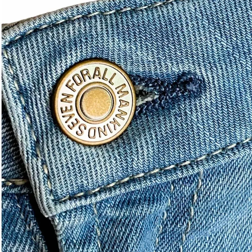 7 FOR ALL MANKIND Adjust Waist Light Blue Denim Skinny Slimmy Jeans ~ Girls 14